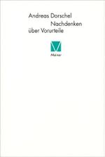 Nachdenken über Vorurteile Cover des Buches Nachdenken über Vorurteile (ISBN: 9783787315727)