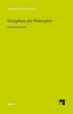 Disziplinen der Philosophie Cover des Buches Disziplinen der Philosophie (ISBN: 9783787325313)