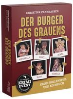 Der Burger des Grauens. Krimidinner-Rollenspiel und Kochbuch. Für 6 Spieler ab 12 Jahren. Cover des Buches Der Burger des Grauens. Krimidinner-Rollenspiel und Kochbuch. Für 6 Spieler ab 12 Jahren. (ISBN: 9783809443872)
