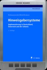Hinweisgebersysteme Cover des Buches Hinweisgebersysteme (ISBN: 9783811457355)