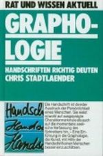 Graphologie Cover des Buches Graphologie (ISBN: 9783811810891)