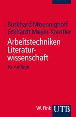 Arbeitstechniken Literaturwissenschaft Cover des Buches Arbeitstechniken Literaturwissenschaft (ISBN: 9783825239206)