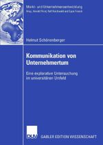 Kommunikation von Unternehmertum Cover des Buches Kommunikation von Unternehmertum (ISBN: 9783835003675)