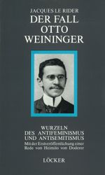 Der Fall Otto Weininger Cover des Buches Der Fall Otto Weininger (ISBN: 9783854090540)