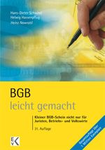 BGB - leicht gemacht Cover des Buches BGB - leicht gemacht (ISBN: 9783874402958)