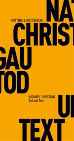 Tod und Text Cover des Buches Tod und Text (ISBN: 9783882210941)