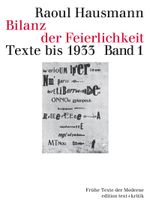 Bilanz der Feierlichkeit. Texte bis 1933 Cover des Buches Bilanz der Feierlichkeit. Texte bis 1933 (ISBN: 9783883770925)