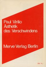 Ästhetik des Verschwindens Cover des Buches Ästhetik des Verschwindens (ISBN: 9783883960524)
