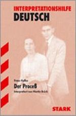 Interpretationshilfe Deutsch / FRANZ KAFKA: Der Proceß Cover des Buches Interpretationshilfe Deutsch / FRANZ KAFKA: Der Proceß (ISBN: 9783894498085)
