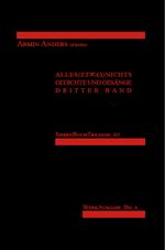 Gedichte und Gesänge dritter Band Cover des Buches Gedichte und Gesänge dritter Band (ISBN: 9783903335417)