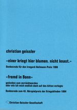 "Einer kriegt hier Blumen statt Knast" / "Fremd in Bonn" Cover des Buches "Einer kriegt hier Blumen statt Knast" / "Fremd in Bonn" (ISBN: 9783911409025)