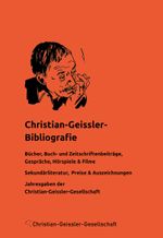 Christian-Geissler-Bibliografie Cover des Buches Christian-Geissler-Bibliografie (ISBN: 9783911409087)