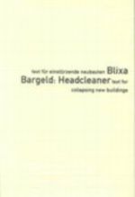 Headcleaner Cover des Buches Headcleaner (ISBN: 9783931126124)