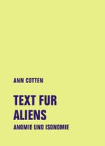 Text fur Aliens Cover des Buches Text fur Aliens (ISBN: 9783957326270)