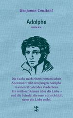 Adolphe Cover des Buches Adolphe (ISBN: 9783957578419)