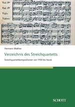 Verzeichnis des Streichquartetts Cover des Buches Verzeichnis des Streichquartetts (ISBN: 9783959835411)
