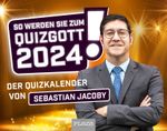 So werden Sie zum Quizgott Kalender 2024 – Tagesabreißkalender: Der Quizkalender von Sebastian Jacoby. Rätselspaß & Wissen testen mit diesem Tischkalender Cover des Buches So werden Sie zum Quizgott Kalender 2024 – Tagesabreißkalender: Der Quizkalender von Sebastian Jacoby. Rätselspaß & Wissen testen mit diesem Tischkalender (ISBN: 9783966646482)