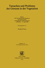 Tatsachen und Probleme der Grenzen in der Vegetation Cover des Buches Tatsachen und Probleme der Grenzen in der Vegetation (ISBN: 9789401175968)