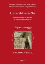 Aushandeln von Ehe Cover des Buches Aushandeln von Ehe (ISBN: 9783412202187)