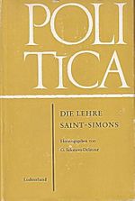 Die Lehre Saint-Simons Cover des Buches Die Lehre Saint-Simons (ISBN: B0000BHW9B)