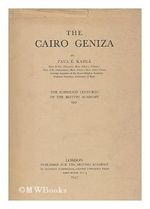 The Cairo Geniza Cover des Buches The Cairo Geniza (ISBN: B0007IVU72)