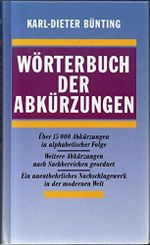 Wörterbuch der Abkürzungen. Cover des Buches Wörterbuch der Abkürzungen. (ISBN: B00195FC6M)