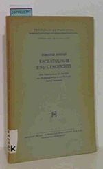 Eschatologie und Geschichte. eine Untersuchung des Begriffes des Eschatologischen in der Theologie Rudolf Bultmanns. 1. Auflage. Cover des Buches Eschatologie und Geschichte. eine Untersuchung des Begriffes des Eschatologischen in der Theologie Rudolf Bultmanns. 1. Auflage. (ISBN: B001C6PWYU)