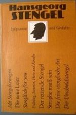 Epigramme und Gedichte: Mit Stengelszungen, Die neue Leier, Stenglisch for you, Fruhling, Sommer, Herz und Kinder, Der rettende Stengel, Strophe muss sein, Die feine stenglische Art, Der Unschuldsstengel Cover des Buches Epigramme und Gedichte: Mit Stengelszungen, Die neue Leier, Stenglisch for you, Fruhling, Sommer, Herz und Kinder, Der rettende Stengel, Strophe muss sein, Die feine stenglische Art, Der Unschuldsstengel (ISBN: B001G39RHM)
