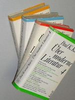Kurz, Paul K.: Über moderne Literatur. Standorte und Deutungen. Bände 1-4 (Bd. 1: 3 Aufl.). Knecht, 1969, 73. Ln. SU. Cover des Buches Kurz, Paul K.: Über moderne Literatur. Standorte und Deutungen. Bände 1-4 (Bd. 1: 3 Aufl.). Knecht, 1969, 73. Ln. SU. (ISBN: B00379LM9Y)