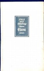 Clara - oder über den Zusammenhang der Natur mit der Geisterwelt Cover des Buches Clara - oder über den Zusammenhang der Natur mit der Geisterwelt (ISBN: B004O03P4A)