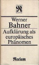 Aufklärung als europäisches Phänomen Cover des Buches Aufklärung als europäisches Phänomen (ISBN: B004PLFU6E)