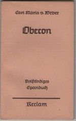 Oberon. Vollständiges Opernbuch. Cover des Buches Oberon. Vollständiges Opernbuch. (ISBN: B0052WZA1U)