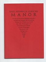 Manor. Eine Novelle. Cover des Buches Manor. Eine Novelle. (ISBN: B005VDDAVW)