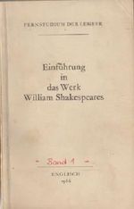 Einführung in das Werk William Shakespeares Lehrbrief Cover des Buches Einführung in das Werk William Shakespeares Lehrbrief (ISBN: B0063C0XOC)