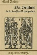 Der Gelehrte in der deutschen Vergangenheit. Cover des Buches Der Gelehrte in der deutschen Vergangenheit. (ISBN: B00BFZ2B1A)
