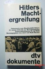 Hitlers Machtergreifung - Dokumente vom Machtantritt Hitlers by Josef u. Ruth Becker (1996-02-05) Cover des Buches Hitlers Machtergreifung - Dokumente vom Machtantritt Hitlers by Josef u. Ruth Becker (1996-02-05) (ISBN: B01LP1QPSS)