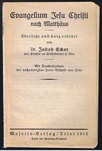 Evangelium Jesu Christi nach Matthäus… Cover des Buches Evangelium Jesu Christi nach Matthäus… (ISBN: B01N42ELGJ)