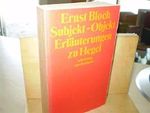 SUBJEKT - OBJEKT. , ERLÄUTERUNGEN ZU HEGEL. Cover des Buches SUBJEKT - OBJEKT. , ERLÄUTERUNGEN ZU HEGEL. (ISBN: B01N96RHTK)