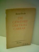 Bertholt Brecht: Die Gewehre der Frau Carrar Cover des Buches Bertholt Brecht: Die Gewehre der Frau Carrar (ISBN: B003U9UTCC)