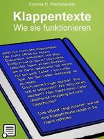 Klappentexte. Wie sie funktionieren Cover des Buches Klappentexte. Wie sie funktionieren (ISBN: B00829DQU2)