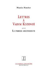 Lettres à Vadim Kozovoï Cover des Buches Lettres à Vadim Kozovoï (ISBN: 9782845782747)