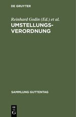 Umstellungsverordnung Cover des Buches Umstellungsverordnung (ISBN: 9783111391274)