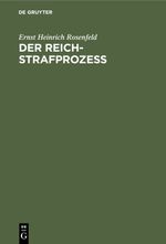 Der Reich-Strafprozeß Cover des Buches Der Reich-Strafprozeß (ISBN: 9783112386002)