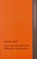 Einleitende Abhandlung über Philosophie im allgemeinen Cover des Buches Einleitende Abhandlung über Philosophie im allgemeinen (ISBN: 9783772823930)