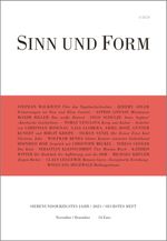 Sinn und Form 6/2025 Cover des Buches Sinn und Form 6/2025 (ISBN: 9783943297867)
