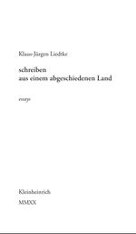 schreiben aus einem abgeschiedenen Land Cover des Buches schreiben aus einem abgeschiedenen Land (ISBN: 9783945237496)