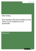 Peter Handkes "Don Juan (erzählt von ihm selbst)" in der Tradition des Don Juan-Stoffes Cover des Buches Peter Handkes "Don Juan (erzählt von ihm selbst)" in der Tradition des Don Juan-Stoffes (ISBN: 9783640188628)