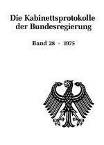 Die Kabinettsprotokolle der Bundesregierung / 1975 Cover des Buches Die Kabinettsprotokolle der Bundesregierung / 1975 (ISBN: 9783111245546)