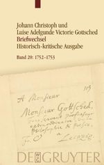 November 1752 − März 1753 Cover des Buches November 1752 − März 1753 (ISBN: 9783111636337)