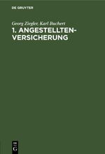 1. Angestelltenversicherung Cover des Buches 1. Angestelltenversicherung (ISBN: 9783112458501)